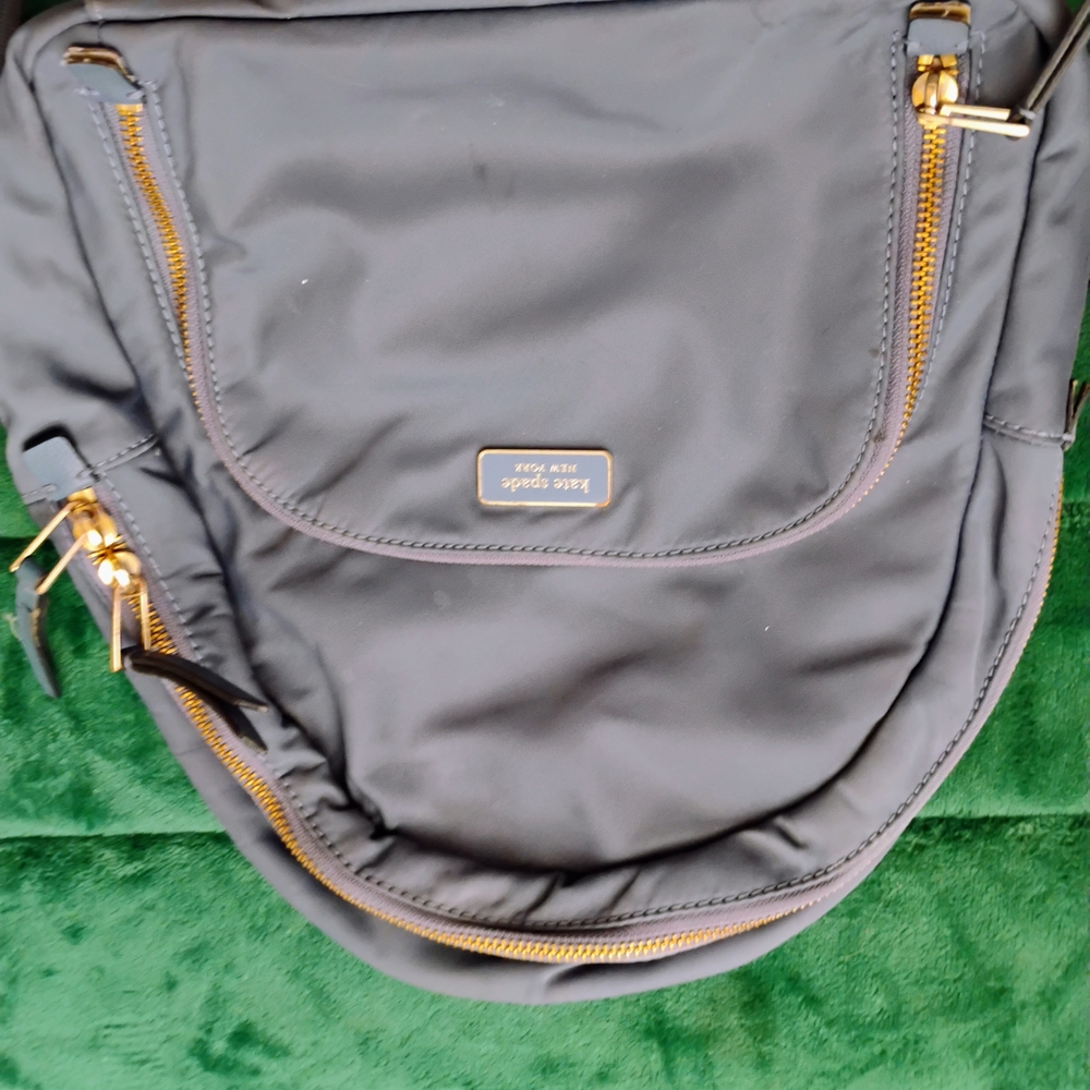 Kate Spade Black Backpack with Gold Accents